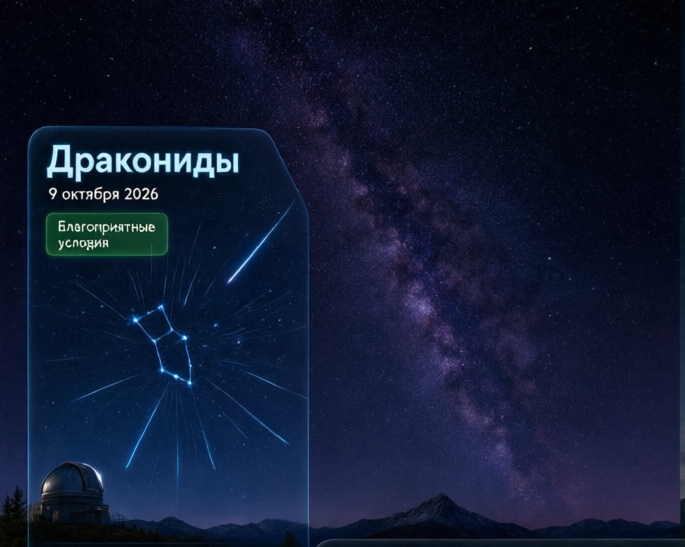 Дракониды 2026: максимум активности 9 октября